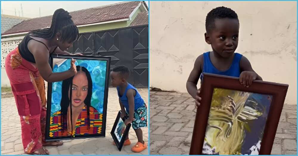 (3) Photos - Un jeune ghanéen devient le plus jeune artiste reconnu par le Guinness World Records