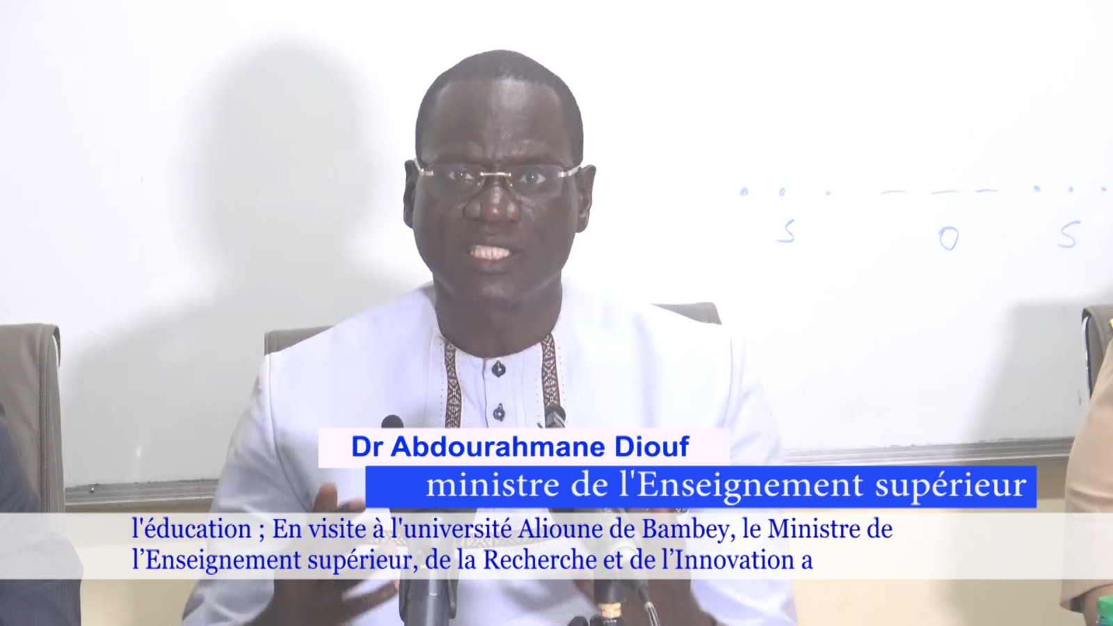 Abdourahmane Diouf, ministre de l’Enseignement supérieur au Sénégal, engage des solutions pour les déficits de l’Université Alioune Diop de Bambey