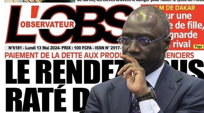 Paiement des opérateurs agricoles – Mabouba Diagne est furieux : « La Une de l’Obs ne me plaît pas du tout »