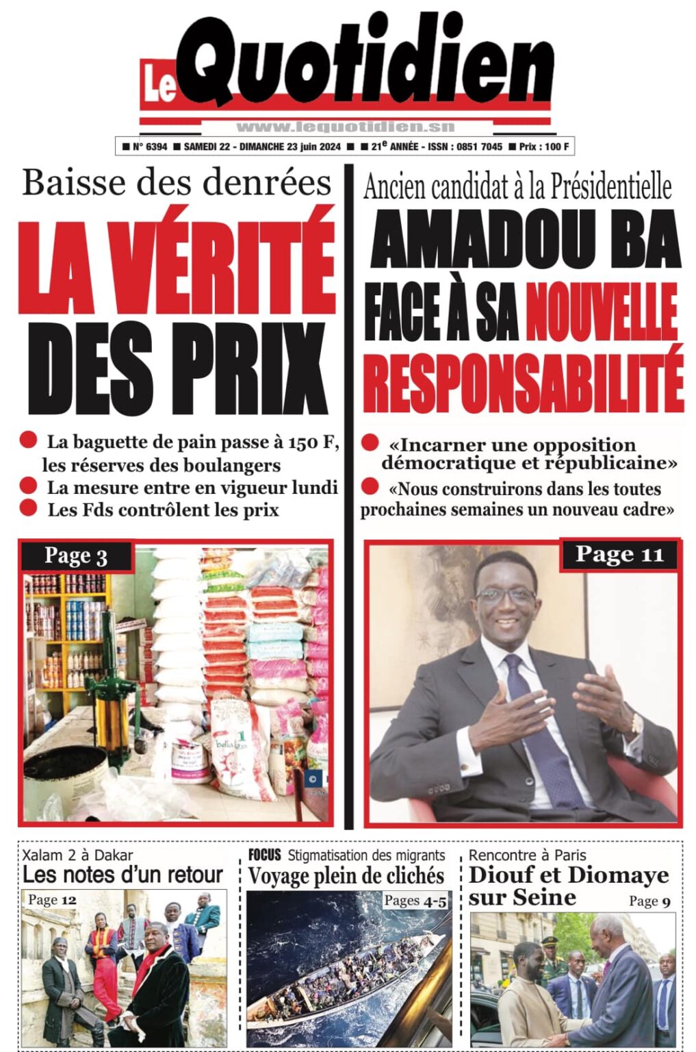 D Couvrez Les Unes Des Journaux S N Galais Du Samedi Juin