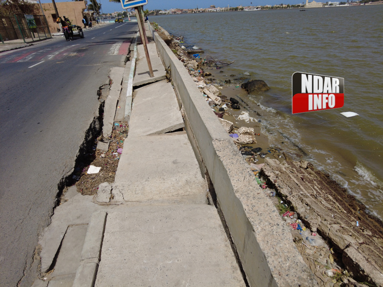 Alarme sur la corniche Nord de Saint-Louis : Une dégradation qui inquiète les passants