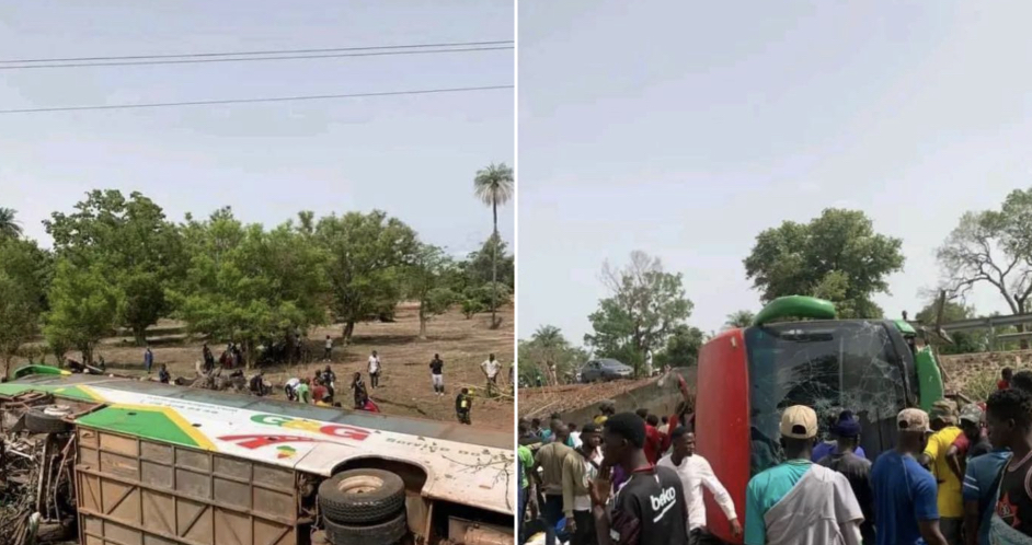 Un bus d’étudiants de l’UCAD à destination de Médina Yoro Foula se renverse (Photos)