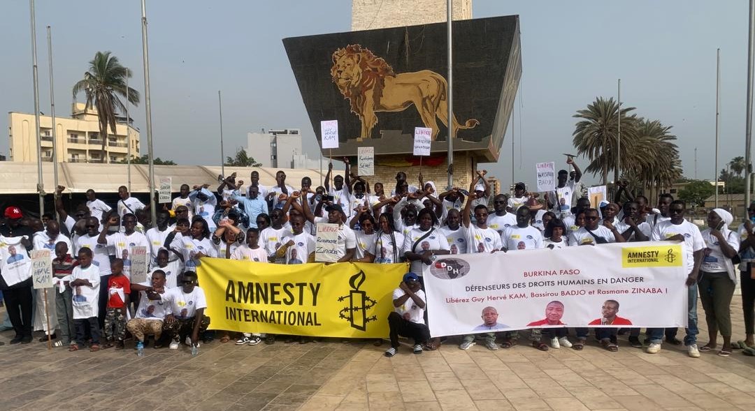 Dakar : Mobilisation pour la Libération de Guy Hervé Kam et Cie Détenus au Burkina (Photos)