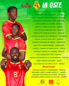 Guinée : Liste officielle des joueurs pour les JO 2024 révélée