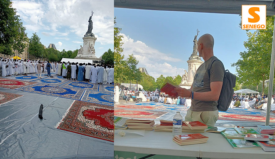 Les Mourides à Paris à la Place de la République pour déclamer les Qasida de Serigne Touba (Photos + vidéo)