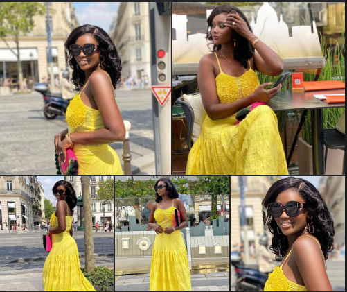 Découvrez les superbes photos de Salma en robe jaune éclatante…