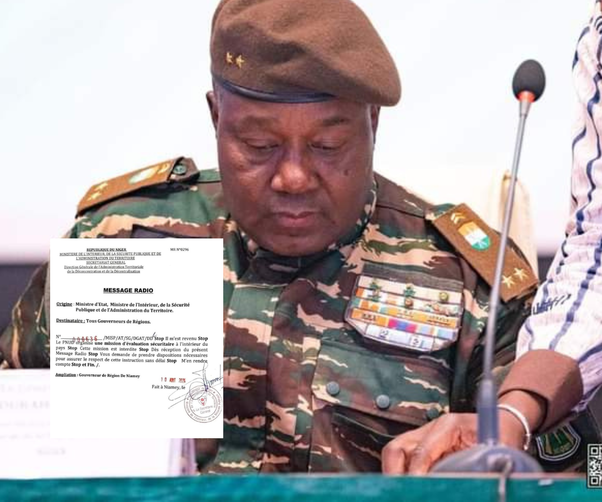 Niger : Interdiction de la Mission du PNUD ! Détails Émergents…