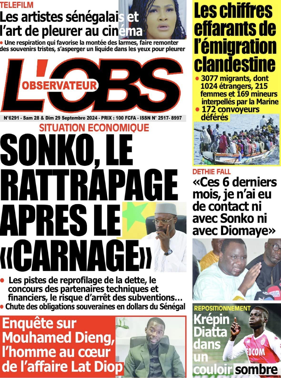 Découvrez les Unes des journaux sénégalais du samedi 28 septembre 2024