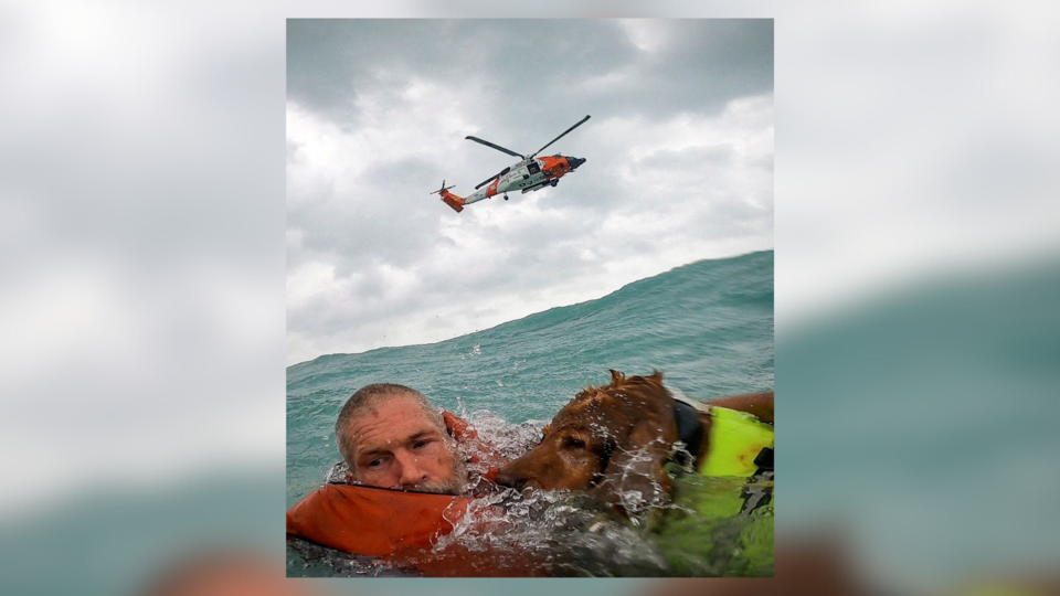 Ouragan Hélène : Un marin et son chien secourus au large de la Floride