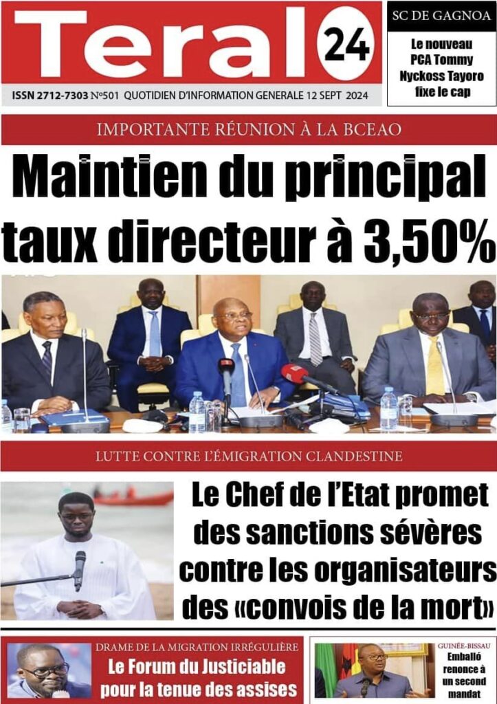 Unes des journaux sénégalais du 12 septembre 2024 : découvrez les manchettes du jour