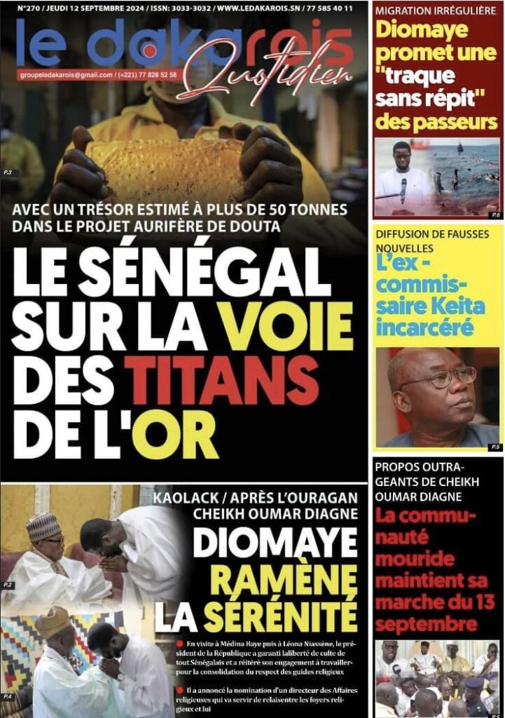 Unes des journaux sénégalais du 12 septembre 2024 : découvrez les manchettes du jour