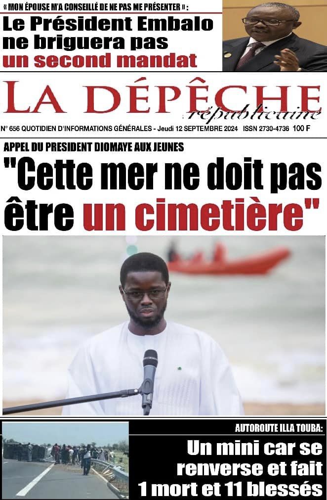 Unes des journaux sénégalais du 12 septembre 2024 : découvrez les manchettes du jour