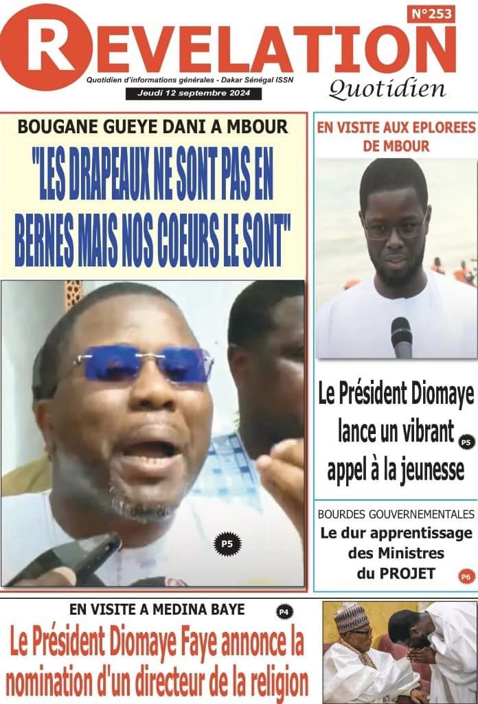 Unes des journaux sénégalais du 12 septembre 2024 : découvrez les manchettes du jour