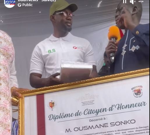 Kaolack : Ousmane Sonko élevé au rang de citoyen d’honneur (Vidéo)