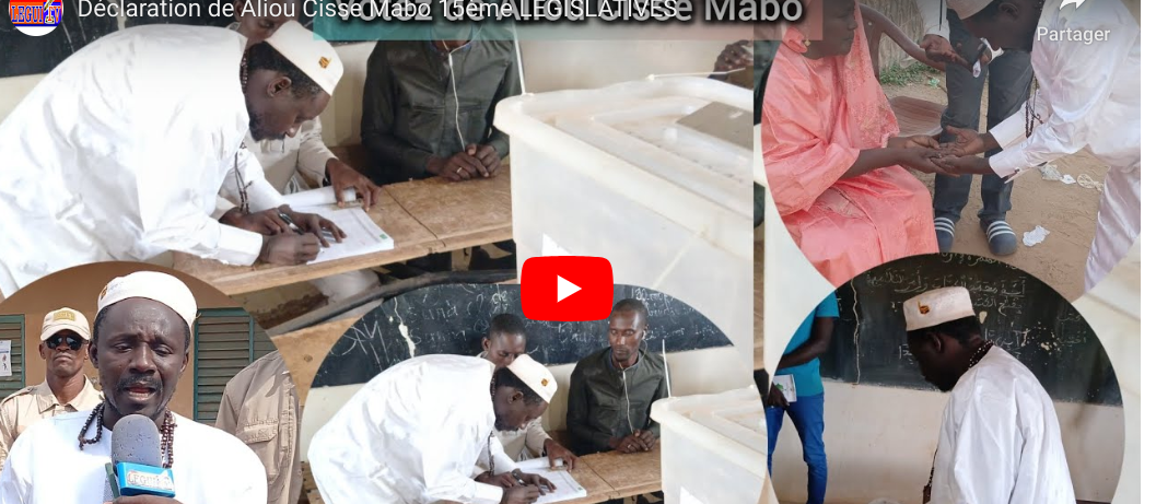 La déclaration du maire de Mabo, Aliou Cissé aprés son vote: » resultats yi, yala rek mokham… »(vidéo)