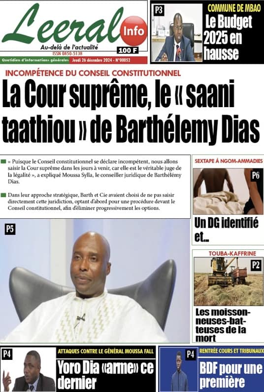 La Matinale Senego : Barthélémy Dias, Ndeye Khady Ndiaye et Yoro Dia au cœur de l