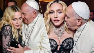 Ces clichés truqués de Madonna avec le pape François font polémique: “Hyper malaisant”