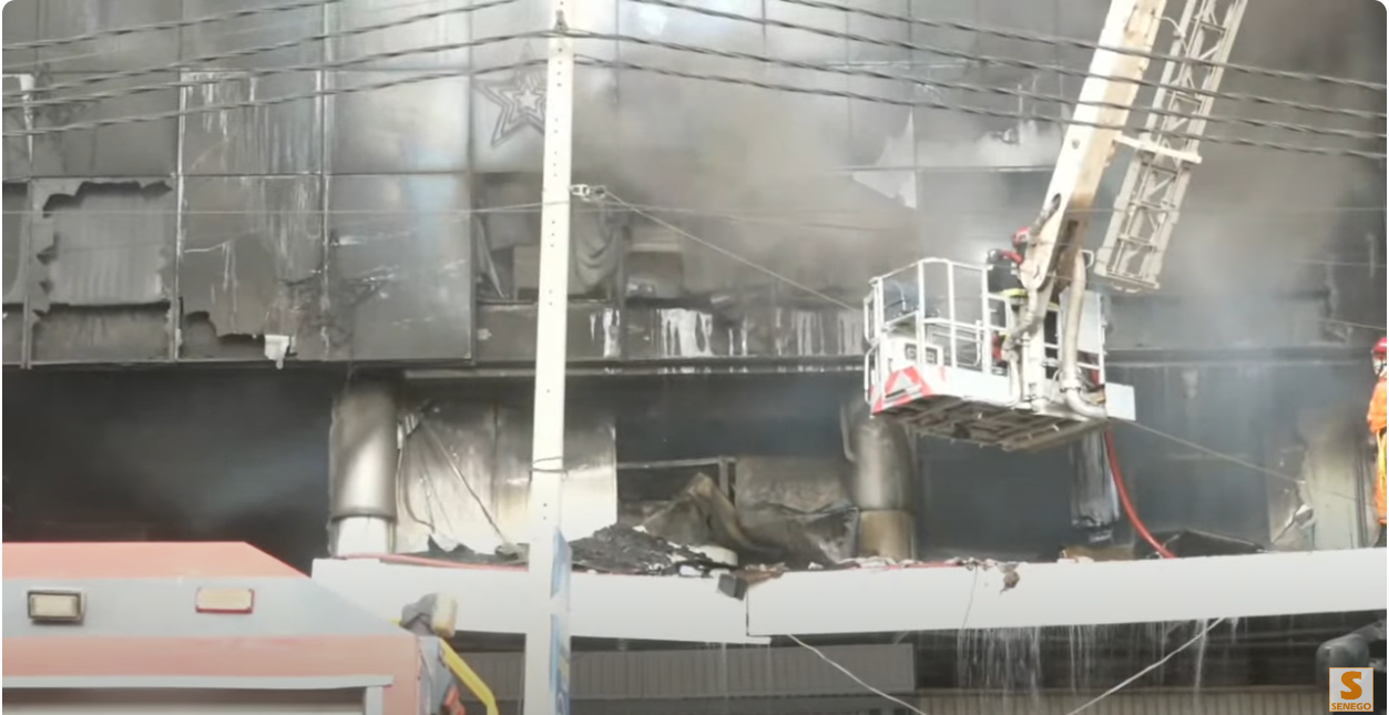 Yoff : Incendie au Hypermarché Exclusive, importants dégâts et trafic perturbé