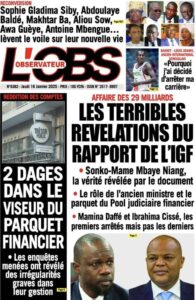 Découvrez les Unes des journaux Sénégalais du jeudi 16 janvier 2025