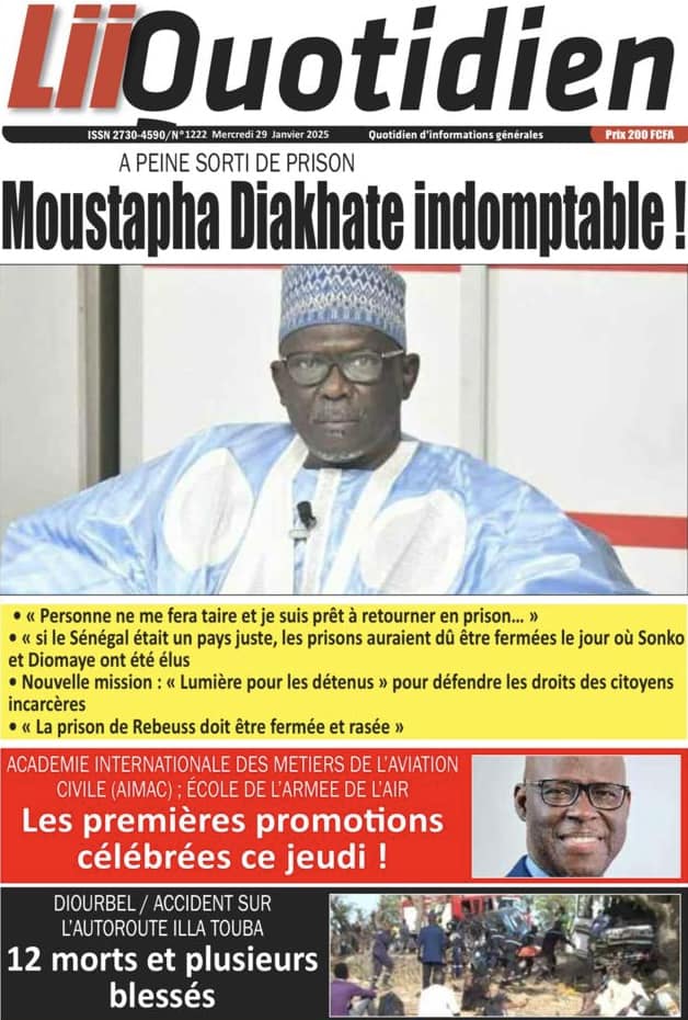 Découvrez les Unes des journaux sénégalais du mercredi 29 janvier 2025