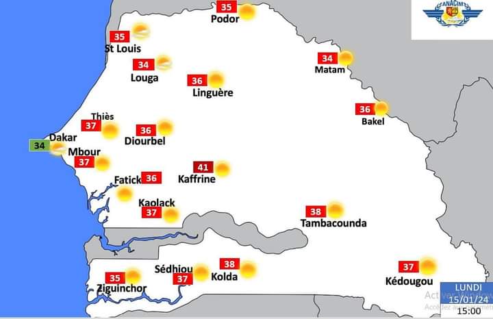 Forte baisse des températures et houle impressionnante annoncées au Sénégal