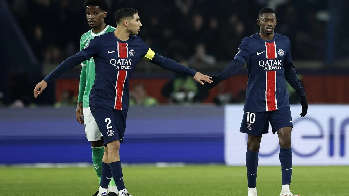 Le PSG s’impose grâce à un doublé d’Ousmane Dembélé face à l’ASSE