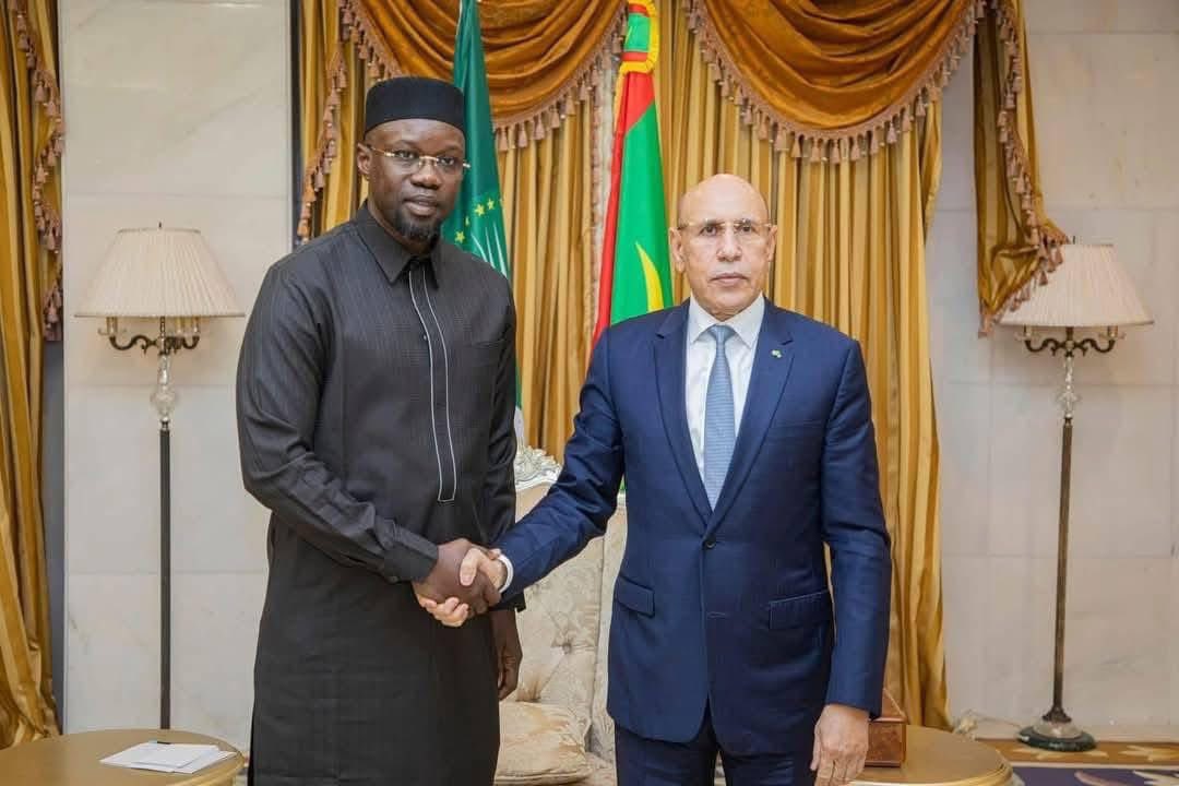 (Photos) Mauritanie: Ousmane Sonko reçu par le Président Mohamed Cheikh El Ghazou