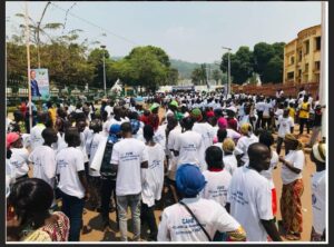 Manifestation à Bangui : Des jeunes appellent Touadéra à briguer un nouveau mandat…