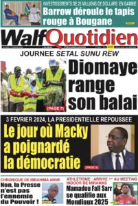 Découvrez les Unes des journaux sénégalais du lundi 03 février 2025