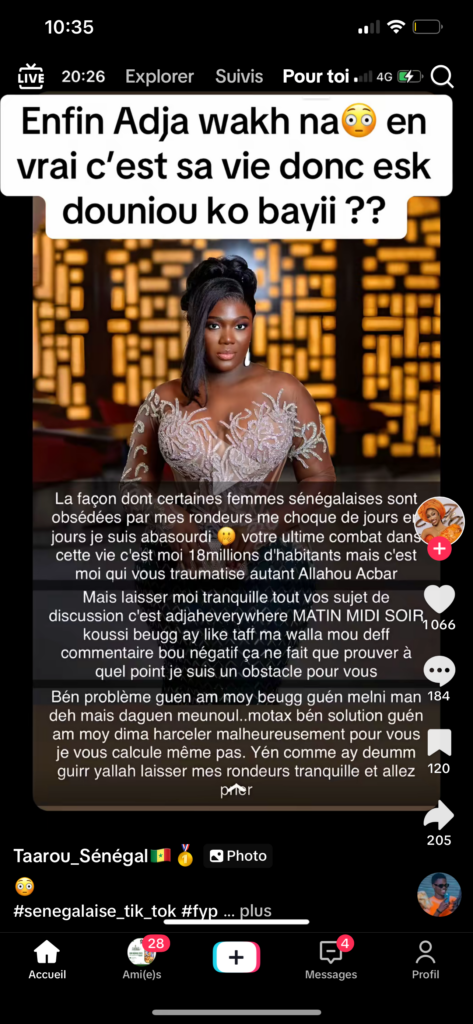 Adja Everywhere face aux critiques sur sa tenue au mariage de Bb Binta