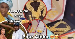 Aziz Ndiaye offre un cadeau à sa femme Aïcha Rassoul à la veille du baptême de leur fils