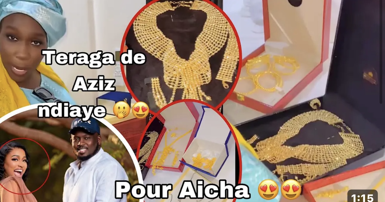 Aziz Ndiaye offre un cadeau à sa femme Aïcha Rassoul à la veille du baptême de leur fils