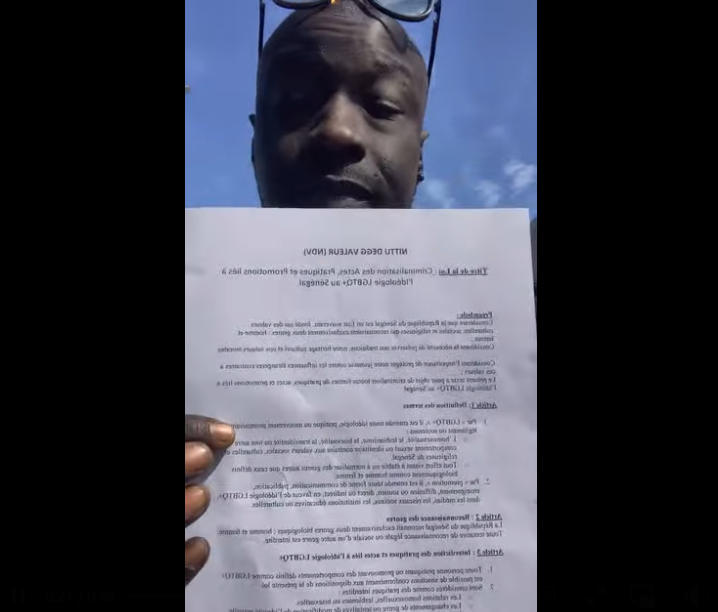 Nouvelle proposition de loi criminalisant l’homosexualité: Abdou Karim Gueye prend à témoin l’opinion nationale