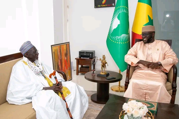 Visite de courtoisie : l’Imam El Hadji Fansou Bodian reçu par le président de l’Assemblée nationale, El Malick Ndiaye