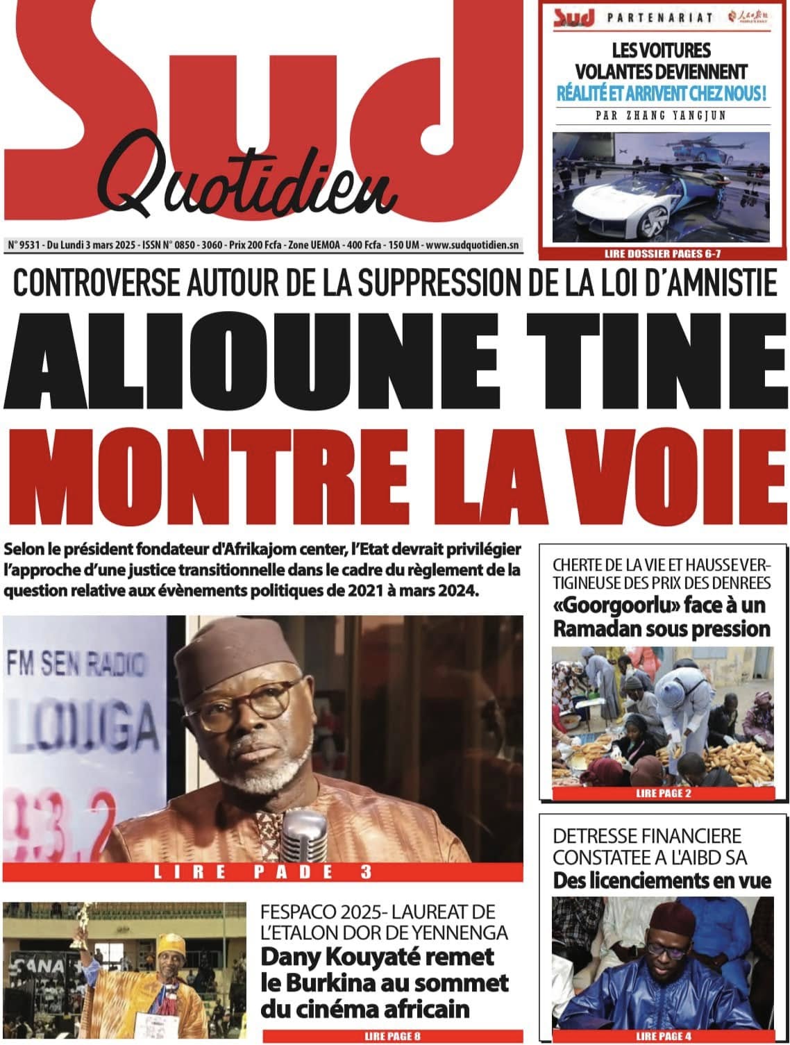 Découvrez les Unes des journaux sénégalais du lundi 03 mars 2025