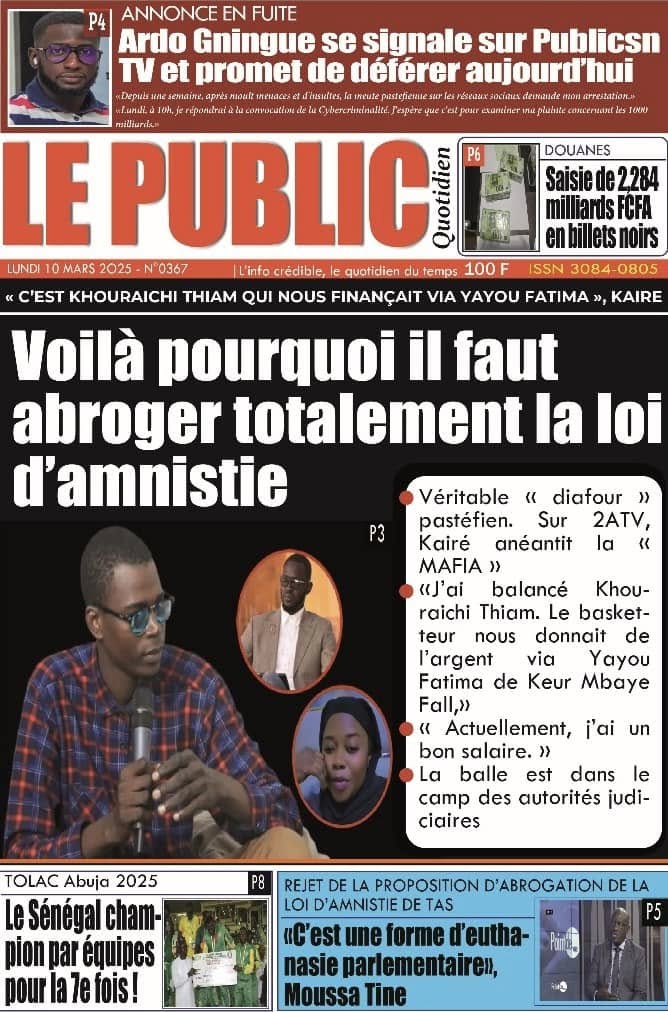 La Matinale Senego : Guy Marius Sagna et Khady Saliou en appellent à Ousmane Sonko