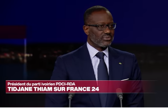 Tidjane Thiam s’inquiète des risques de l’élection présidentielle en Côte d’Ivoire