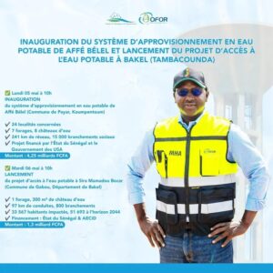 Eau potable : le ministre Cheikh Tidiane Dièye inaugure des ouvrages à Koumpentoum et Bakel…