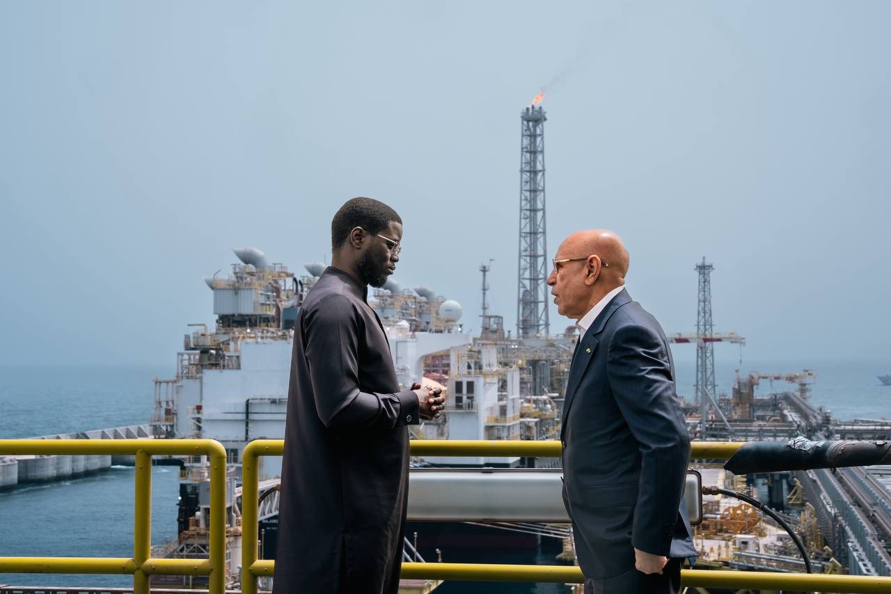 Plateforme gazière GTA : Les images de la visite des présidents Bassirou Diomaye Faye et Mohamed Ould Cheikh El Ghazouani