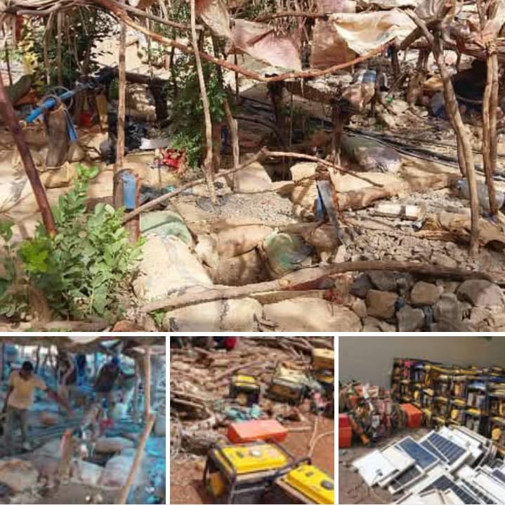 Démantèlement d’un site d’orpaillage à Bembou : saisie massive de matériel