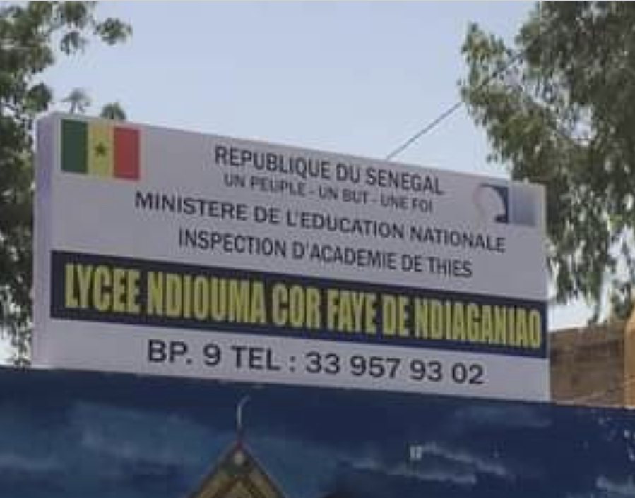 Engagement social et défis structurels au lycée Ndiouma Cor Faye de Ndiaganiao