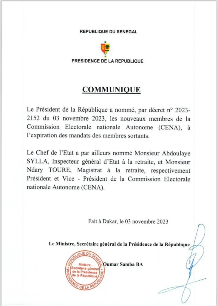 La Cour suprême annule le décret de Macky Sall sur la CENA : Un tournant légal au Sénégal