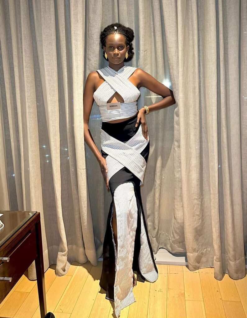 Mame Fama Gaye : élégance rayonnante au concours Miss World International