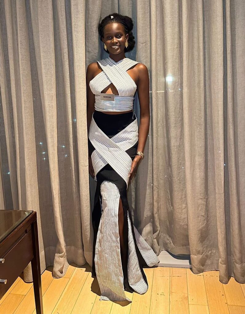 Mame Fama Gaye : élégance rayonnante au concours Miss World International