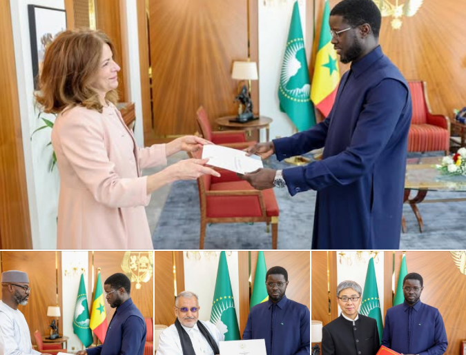 Diplomatie : Les ambassadeurs de Chine, Mauritanie, Portugal et Libéria reçus par le Président Diomaye Faye …