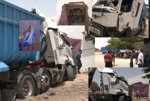 Nuit d’horreur à Darou Khoudoss : Un camion fou dérape et défonce le mur de la chambre des enfants…(vidéo)