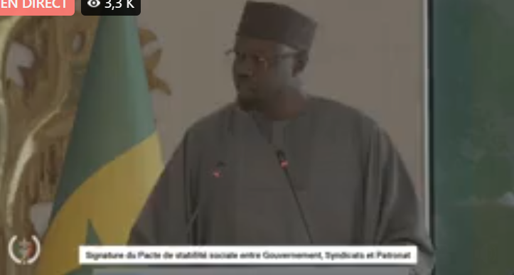 Direct: Cérémonie de la signature du pacte de stabilité sociale entre Gouvernement, Syndicats et Patronat, présidée par le PM