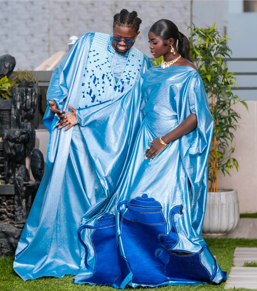 Bass Thioung et Fatou Ndiaye illuminent la Tabaski en bleu