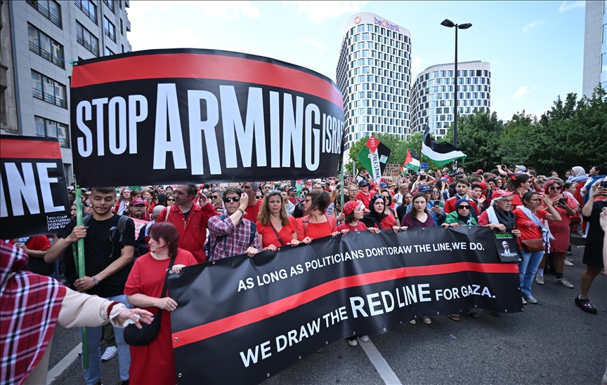 Belgique : Manifestation massive contre les actions d’Israël à Gaza
