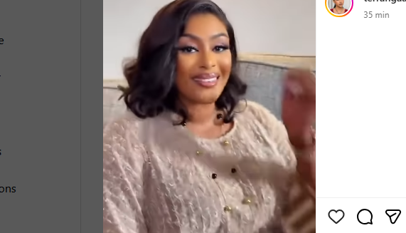 Adja : Ses followers Instagram valident son grand boubou traditionnel.